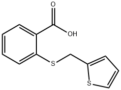 2-[(噻吩-2-基甲基)硫烷基]苯甲酸 结构式