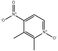 2,3-二甲基-4-硝基吡啶-N-氧化物 结构式