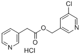 3-Pyridineacetic acid, (5-chloro-3-pyridinyl)methyl ester, monohydroch loride Structure