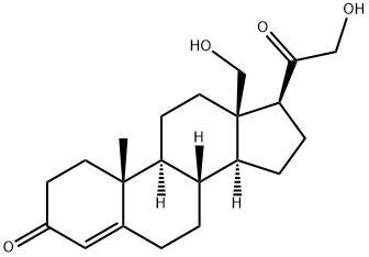 18,21-ジヒドロキシプレグナ-4-エン-3,20-ジオン 化学構造式
