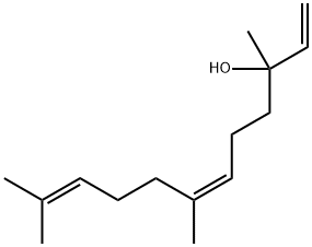 (Z)-3,7,11-トリメチル-1,6,10-ドデカトリエン-3-オール 化学構造式