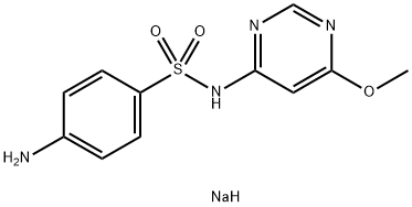 磺胺间甲氧基嘧啶钠, 38006-08-5, 结构式