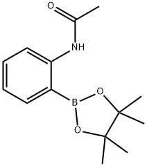 2-アセトアミドフェニルボロン酸ピナコールエステル 化学構造式