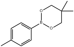 4-(5,5-ジメチル-1,3,2-ジオキサボリナン-2-イル)メチルベンゼン 化学構造式