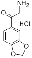 2-AMINO-1-BENZO[1,3]DIOXOL-5-YL-ETHANONE HYDROCHLORIDE, 38061-34-6, 结构式