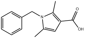 1-BENZYL-2,5-DIMETHYL-1H-PYRROLE-3-CARBOXYLIC ACID Struktur