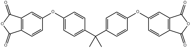 5,5'-[1-メチル-1,1-エタンジイルビス(1,4-フェニレン)ビスオキシ]ビス(イソベンゾフラン-1,3-ジオン) 化学構造式