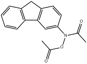N-(アセチルオキシ)-N-(9H-フルオレン-3-イル)アセトアミド 化学構造式
