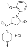 1-((1-(2-Methoxyphenyl)-5-oxo-3-pyrrolidinyl)carbonyl)piperazine monoh ydrochloride 结构式