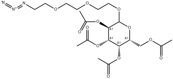 D-GALACTOSE 1-[2-(2-AZIDOETHOXY)ETHOXYETHYL]-2,3,4,6-TETRA-O-ACETATE Struktur