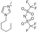 1-己基-3-甲基咪唑二(三氟甲烷磺酰基)酰亚胺, 382150-50-7, 结构式