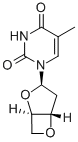 3′,5′-アンヒドロチミジン 化学構造式