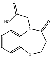 (4-Oxo-3,4-dihydro-1,5-benzothiazepin-5(2H)-yl)-acetic acid Struktur