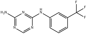 N-(3-TRIFLUOROMETHYL-PHENYL)-[1,3,5]TRIAZINE-2,4-DIAMINE Struktur