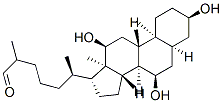 3α,7α,12α-トリヒドロキシ-5β-コレスタン-26-アール 化学構造式