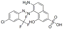 6-アミノ-5-[[4-クロロ-2-(トリフルオロメチル)フェニル]アゾ]-4-ヒドロキシ-2-ナフタレンスルホン酸 化学構造式