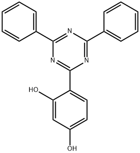 4-(4,6-二苯基-S-三嗪)-1,3-间苯二酚, 38369-95-8, 结构式