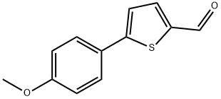 5-(4-メトキシフェニル)-2-チオフェンカルブアルデヒド 化学構造式