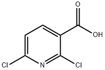 2,6-ジクロロニコチン酸 化学構造式