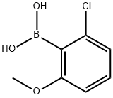 2-クロロ-6-メトキシフェニルボロン酸 化学構造式