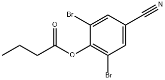 酪酸2,6-ジブロモ-4-シアノフェニル 化学構造式