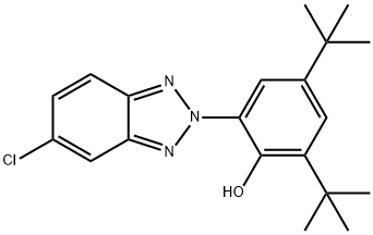 2-(3,5-ジ-tert-ブチル-2-ヒドロキシフェニル)-5-クロロベンゾトリアゾール 化学構造式