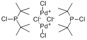 [ジ-tert-ブチル(クロロ)ホスフィン]パラジウム(II)ジクロリド (ダイマー) 化学構造式