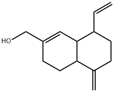 8-エテニル-3,4,4a,5,6,7,8,8a-オクタヒドロ-5-メチレン-2-ナフタレンメタノール 化学構造式