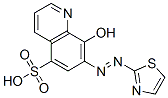 8-ヒドロキシ-7-(2-チアゾリルアゾ)-5-キノリンスルホン酸 化学構造式