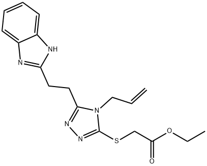 [[5-[2-(1H-Benzimidazol-2-yl)ethyl]-4-(2-propenyl)-4H-1,2,4-triazol-3-yl]thio]acetic acid ethyl ester Structure
