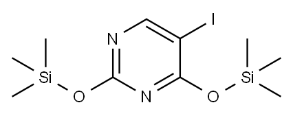 5-iodo-2,4-bis-O-trimethylsilyluracil Structure
