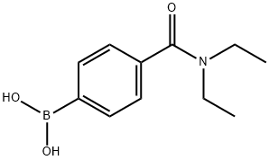 4-(N,N-二乙氨甲酰基)苯硼酸 结构式