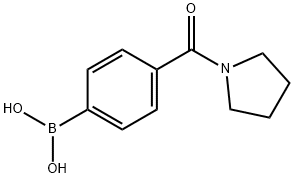 4-(ピロリジン-1-カルボニル)フェニルボロン酸 化学構造式