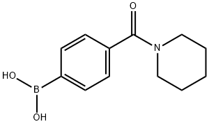 4-(ピペリジン-1-カルボニル)フェニルボロン酸 化学構造式