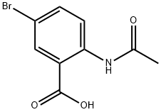 2-乙酰氨基-5-溴-苯甲酸 结构式