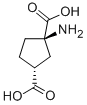 rel-1α*-アミノシクロペンタン-1,3β*-ジカルボン酸 化学構造式