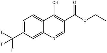 4-羟基-7-三氟甲基-3-羧酸乙酯, 391-02-6, 结构式
