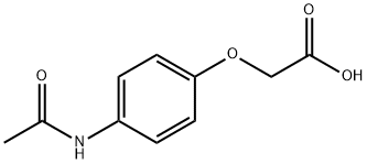(4-乙酰基氨基-苯氧基)-乙酸 结构式
