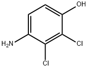 4-アミノ-2,3-ジクロロフェノール 化学構造式