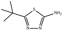2-氨基-5-叔丁基- 1,3,4-噻二唑 结构式