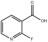 2-フルオロ-3-ピリジンカルボン酸 化学構造式