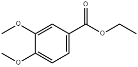 3,4-ジメトキシ安息香酸エチル 化学構造式