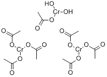 碱性乙酸铬Cr3(OH)2(OOCCH3)7, 39430-51-8, 结构式