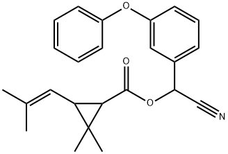 alpha-Cyan-3-phenoxybenzyl-2,2-di-methyl-3-(2-methylprop-1-enyl)cy-clopropancarboxylat