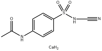 calcium bis[N-[4-[(cyanoamino)sulphonyl]phenyl]acetamidate] Struktur