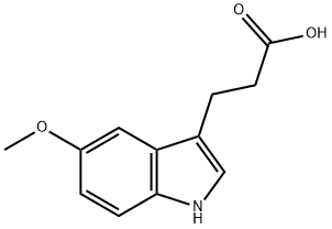3-(5-メトキシ-1H-インドール-3-イル)プロパン酸 化学構造式