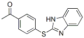 1-[4-[(1H-ベンゾイミダゾール-2-イル)チオ]フェニル]エタノン 化学構造式