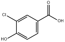 3-クロロ-4-ヒドロキシ安息香酸0.5水和物 化学構造式