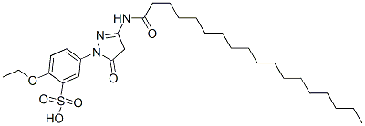 2-ethoxy-5-(5-oxo-3-stearamido-2-pyrazolin-1-yl)benzenesulphonic acid  Struktur