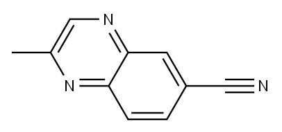 6-Quinoxalinecarbonitrile,  2-methyl- Struktur